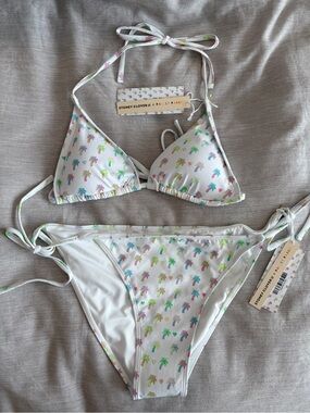 Stoney Clover Lane X Roller Rabbit Bikini Palm Dreams Size Large
